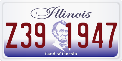 IL license plate Z391947