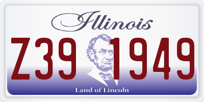 IL license plate Z391949