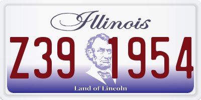IL license plate Z391954