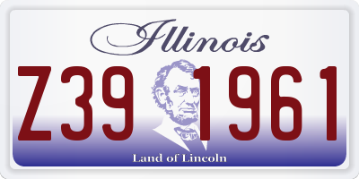 IL license plate Z391961