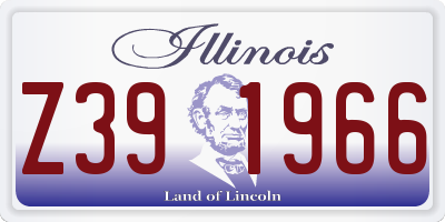 IL license plate Z391966