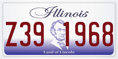 IL license plate Z391968