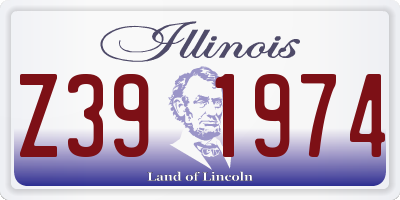 IL license plate Z391974