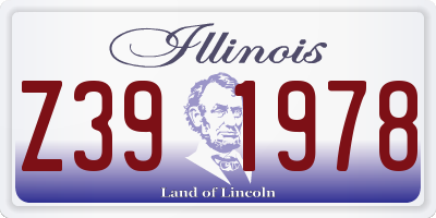 IL license plate Z391978