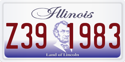 IL license plate Z391983