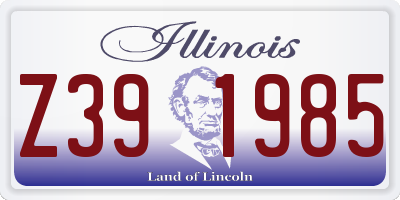 IL license plate Z391985