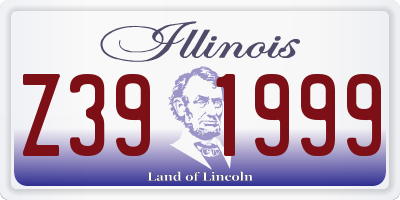 IL license plate Z391999