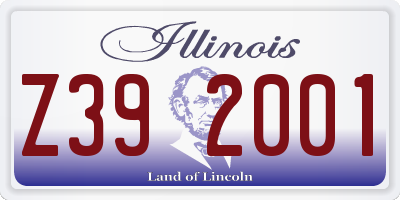 IL license plate Z392001
