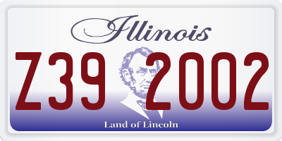 IL license plate Z392002