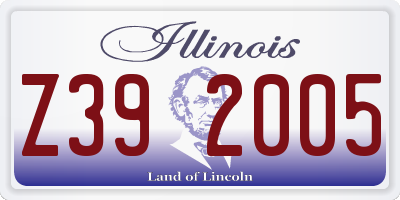 IL license plate Z392005