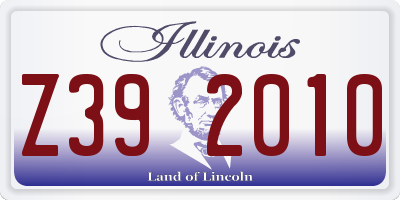 IL license plate Z392010