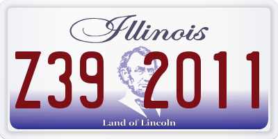IL license plate Z392011