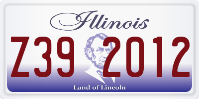IL license plate Z392012