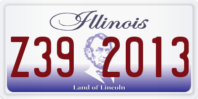 IL license plate Z392013