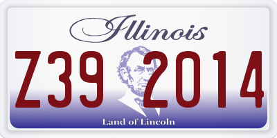 IL license plate Z392014