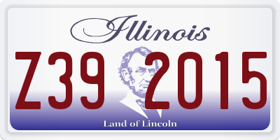 IL license plate Z392015