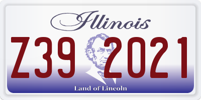 IL license plate Z392021