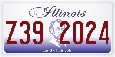 IL license plate Z392024