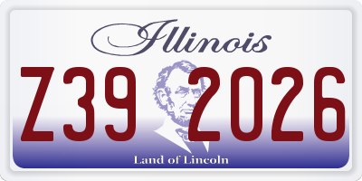 IL license plate Z392026