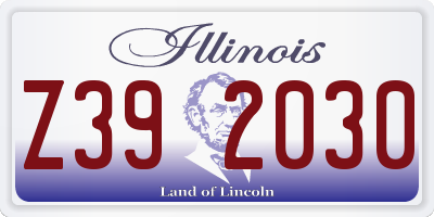 IL license plate Z392030