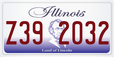 IL license plate Z392032