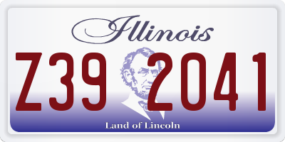 IL license plate Z392041