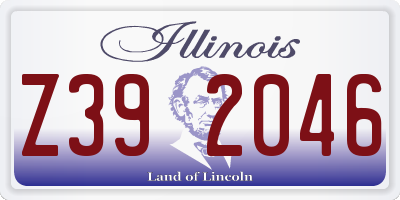 IL license plate Z392046