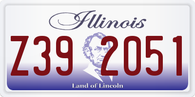 IL license plate Z392051