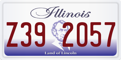 IL license plate Z392057