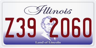 IL license plate Z392060