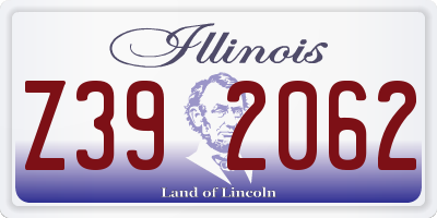 IL license plate Z392062