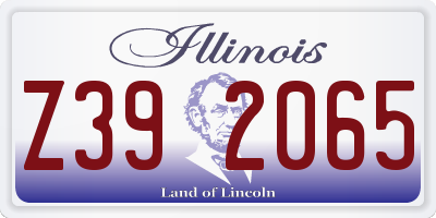 IL license plate Z392065