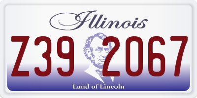 IL license plate Z392067