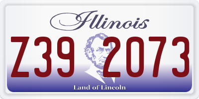 IL license plate Z392073