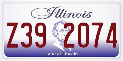 IL license plate Z392074
