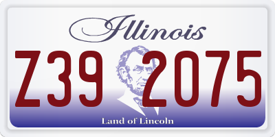 IL license plate Z392075