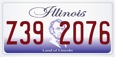 IL license plate Z392076
