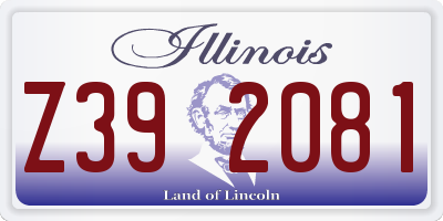 IL license plate Z392081
