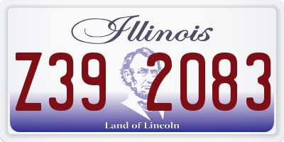 IL license plate Z392083