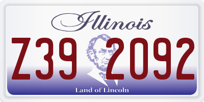 IL license plate Z392092
