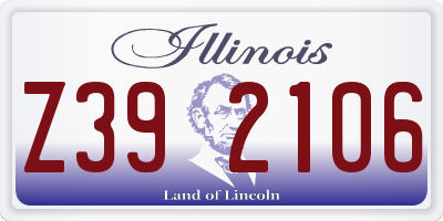 IL license plate Z392106