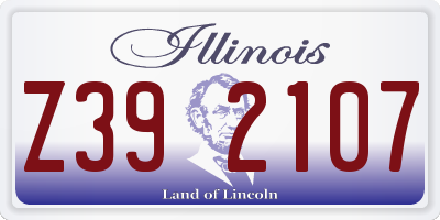 IL license plate Z392107