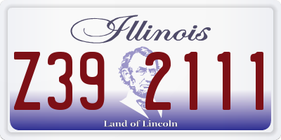IL license plate Z392111