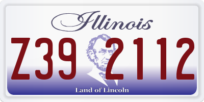 IL license plate Z392112