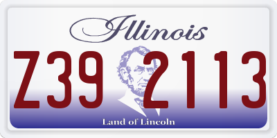IL license plate Z392113