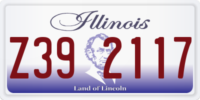 IL license plate Z392117