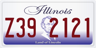 IL license plate Z392121