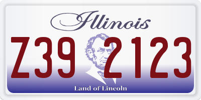 IL license plate Z392123