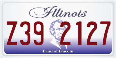 IL license plate Z392127