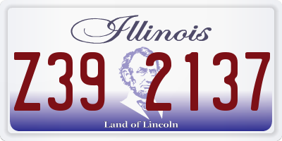 IL license plate Z392137
